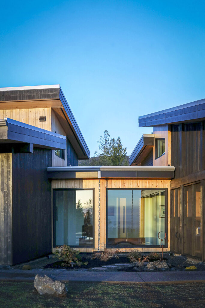 Large window viewed from exterior of home.